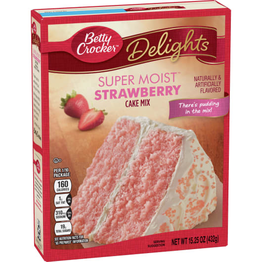 Betty Crocker Super moist Strawberry, Strawberry cake mix