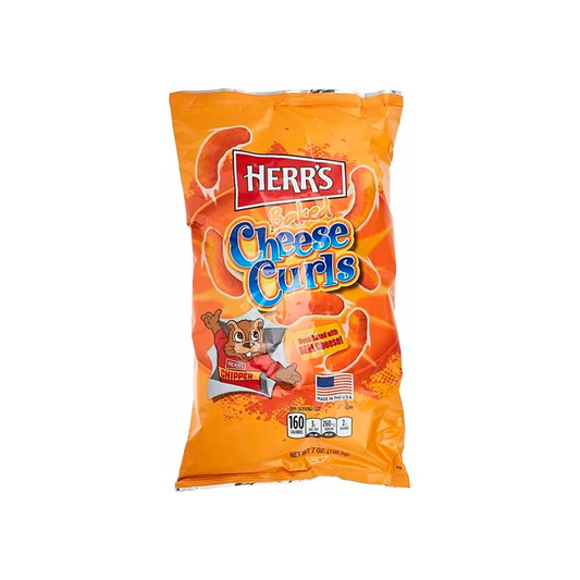 Herr's Baked Cheese Curls Large - gusto queso