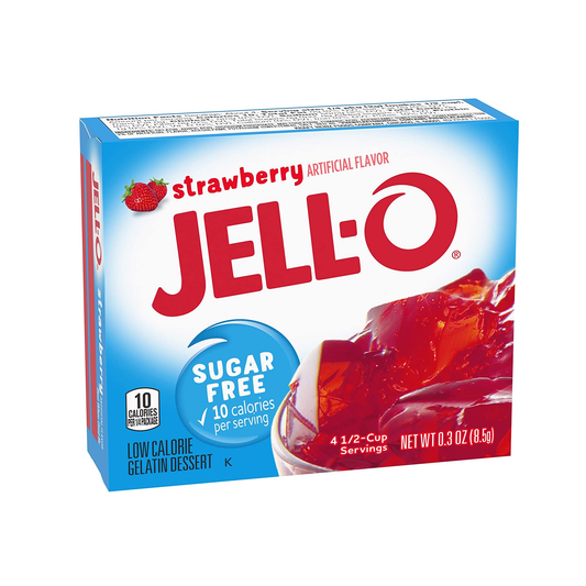 Jell-O Strawberry Sugar Free, Gelatina Gusto Fragola Senza Zucchero